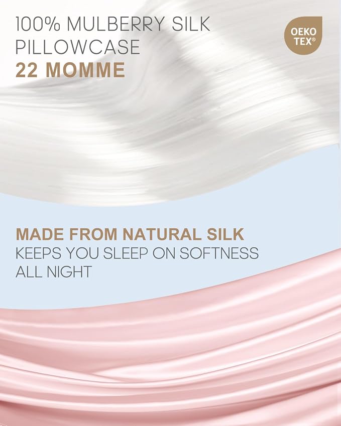 THXSILK Hypoallergenic Zipper Pillow Case, Highest Grade 6A+ 100% Pure Mulberry - Image 2