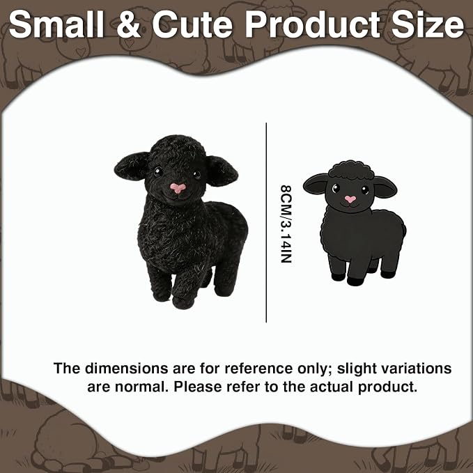 FACE N FACE DIY Needle Felting Kit Cute Black Lamb Standing – Needle Felting - Image 2