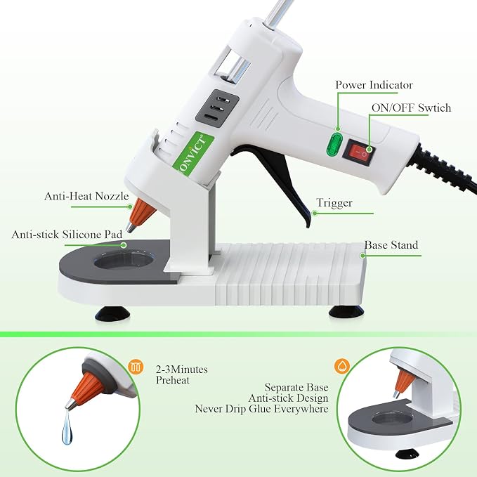 MONVICT Hot Glue Gun Kit, 40W Mini Glue Gun - Image 8