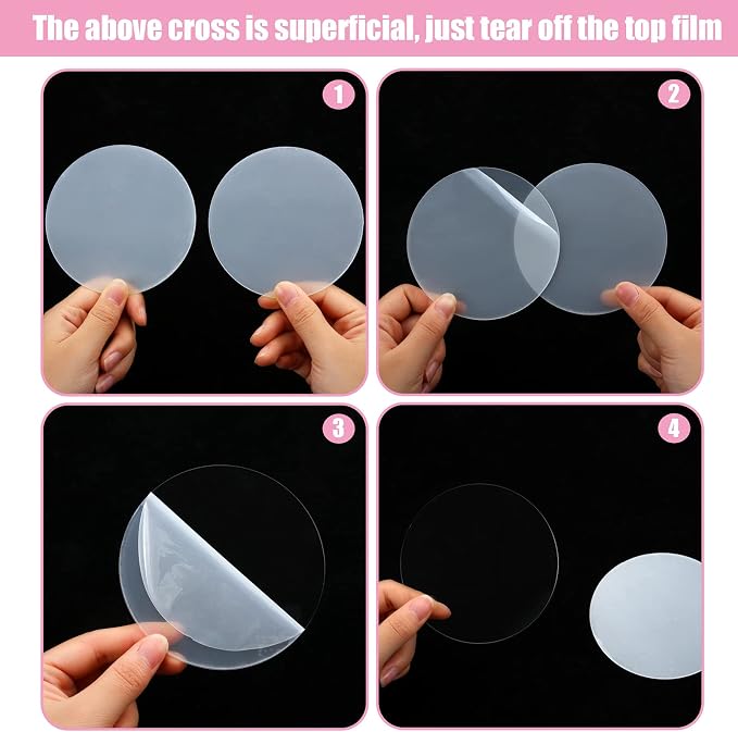 Yalikop 10 Pcs 11 Inch Acrylic Circle Blanks Clear Disc Round Transparent - Image 4