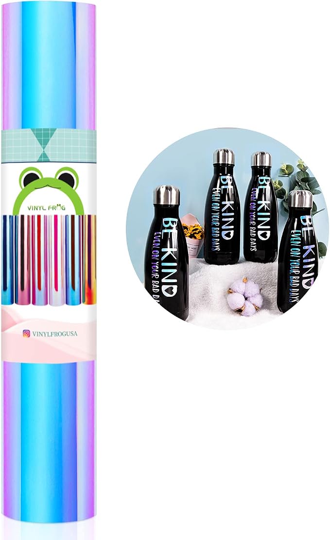 VINYL FROG Opal White Adhesive Vinyl 12" x5ft Holographic Craft Vinyl - Image 8