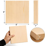 Unfinished Wood Blocks for Crafting, 4 Pack 6 x 6 x 1 Inch Solid Pine Wood - Image 2