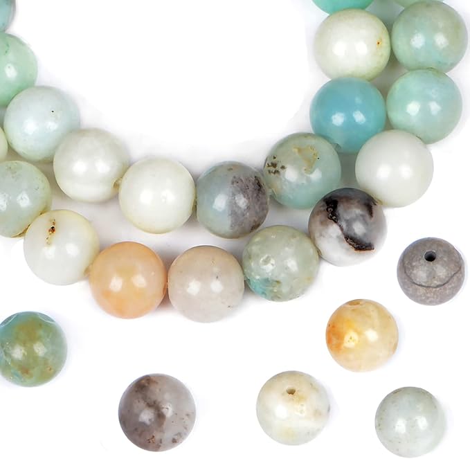 AD Beads Natural Gemstone Round Loose Beads 15" by ADBeads