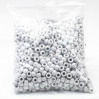 Gxueshan 1000 Pcs Acrylic Pony Beads 6x9mm Gray Bulk Plastic Beads - Image 5
