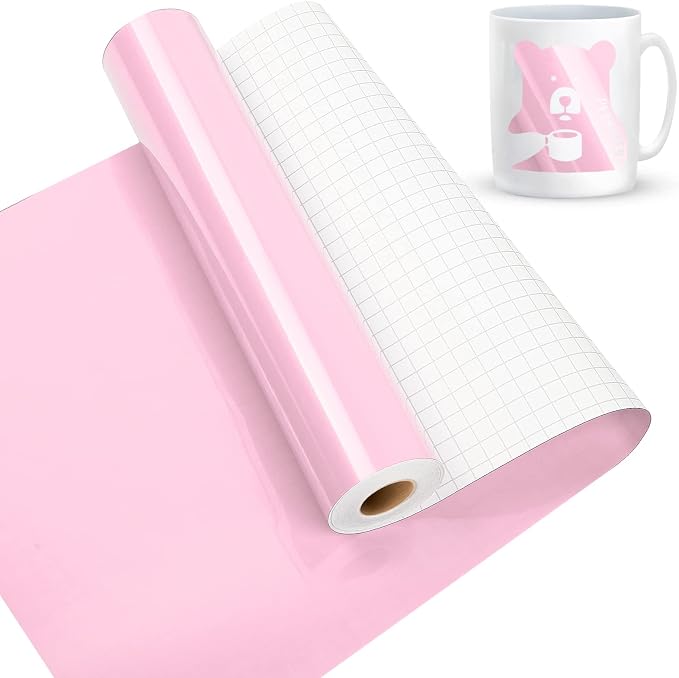 Glossy Pink Permanent Vinyl, Lya Vinyl Glossy Pink 12" x 50Ft Permanent by LyaVinyl