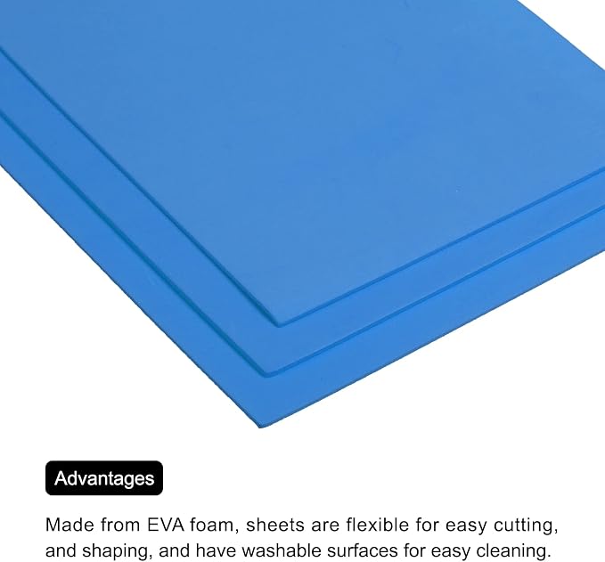 MECCANIXITY EVA Foam Sheets Blue 7.6 Inch x 5.9 Inch 1.5mm Thickness - Image 5