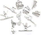 50 PCS Cheerleader Charms Collection, Cheer and School Spirit Gymnastics Girl - Image 3