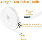 Furnigear Felt Strips with Adhesive Backing Heavy Duty Cuttable Felt Tape Roll - Image 2