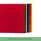 Lovemolly 8-Pack 12×12 Inch Colored Acrylic Sheets, 1/8″ Thick Opaque - Image 6