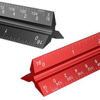 Rena Chris 2PCS Architectural Scale Ruler: 12" Imperial Aluminum Alloy Metal by RenaChris