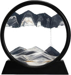 rysnwsu 3D Dynamic Sand Art Liquid Motion, Moving Sand Art Picture Round Glass by rysnwsu