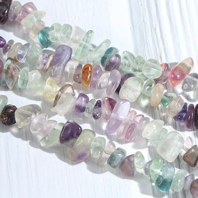 Crystal Chips with Holes for Jewelery Making 5mm-8mm Natural Gemstone Beads - Image 3