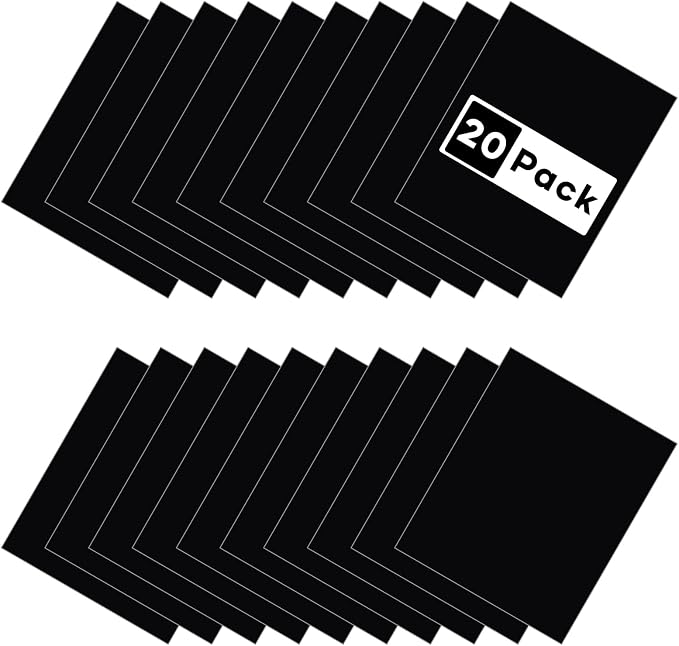 HTVRONT Black HTV Heat Transfer Vinyl: 20 Pcs 12" x 10" Black Iron on Vinyl | - Image 6