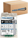 Kable Kontrol Green Zip Ties 4 Inch 40, 18 Lbs Tensile Strength, Bulk Pack by KABLEKONTROL%C2%AE