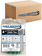 Kable Kontrol Green Zip Ties 4 Inch 40, 18 Lbs Tensile Strength, Bulk Pack by KABLEKONTROL%C2%AE