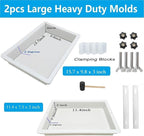 2Pcs Extra Large Reusable Epoxy Resin Table Mold - Image 2