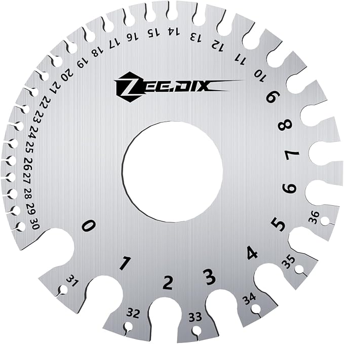 ZeeDix Standard Dual-Sided Round Wire Cable Sheet Gage | Stainless Steel Metal by ZeeDix
