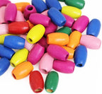 BetterJonny 50 Large Oval Wood Beads Assorted Color - Image 6