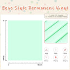 Tintnut Boho Permanent Vinyl 8 Pcs 12x10in Light Aqua Blue Adhesive Vinyl | - Image 2