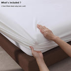 100% Egyptian Cotton Fitted Sheet Twin Size White, 600 Thread Count, 8-16" Deep - Image 4