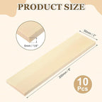 MECCANIXITY 10Pcs Wood Strips Slats, 1/4" x 2" x 8" Thin Wood Sticks Flat - Image 2