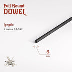The Foamory's No Waste Full Round EVA Foam Dowels. 3 Pack 5-40mm x 1M - Image 3