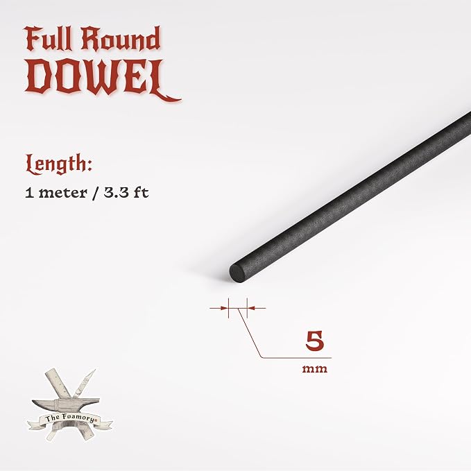 The Foamory's No Waste Full Round EVA Foam Dowels. 3 Pack 5-40mm x 1M - Image 3