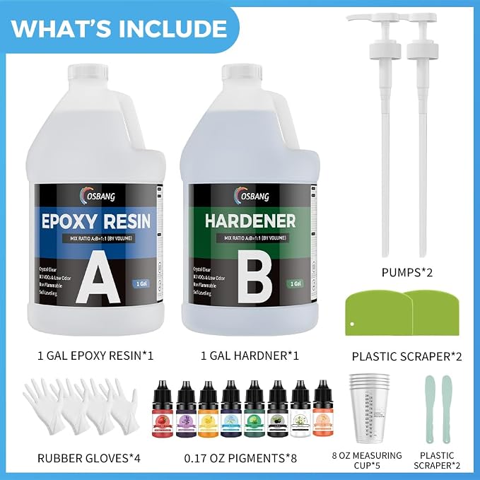 Epoxy Resin 1 Gal for Beginner & Crafter, Crystal Clear Epoxy Resin for Casting - Image 6
