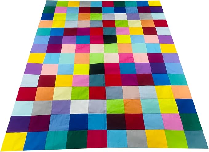 HANPATQUI 200PCS 4 x 4 inch Solid 100% Cotton Fat Quarters Fabric - Image 6