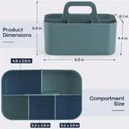 Multiuse Caddy Organizer with Handle, Portable Divided Plastic Tote Bin - Image 5