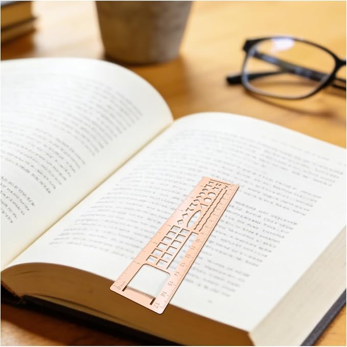 Metal Bookmark Ruler for Journals, Habit Tracker, Drawing Measuring Tools - Image 3