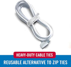 VELCRO Brand White Cable Ties Heavy Duty | 60Pc Bulk Pack | 8 x 1/2" ONE-WRAP - Image 5