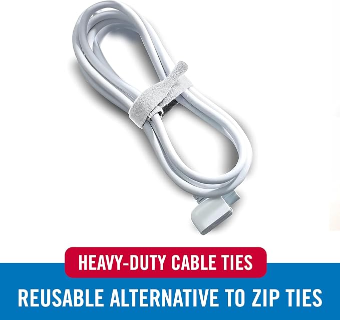 VELCRO Brand White Cable Ties Heavy Duty | 60Pc Bulk Pack | 8 x 1/2" ONE-WRAP - Image 5