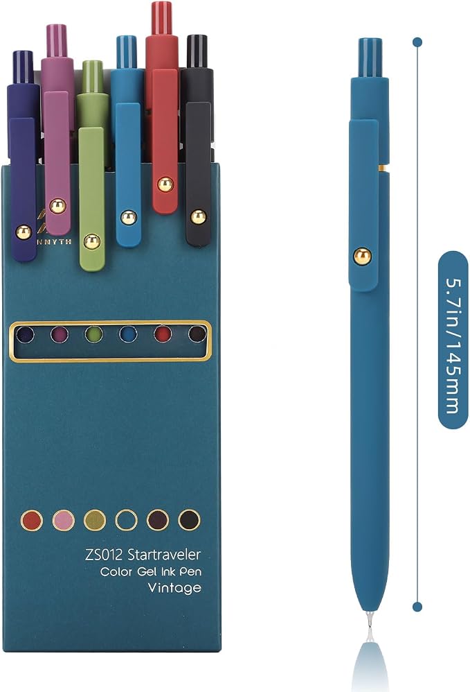 Ddaowanx Colorful Gel Pens, 0.5mm Fine Point Retractable, School Supplies - Image 2