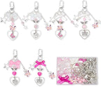 SUNNYCLUE 1 Box 171Pcs Small Bow Bag Charms Keychains Making Kit Love Romantic - Image 2