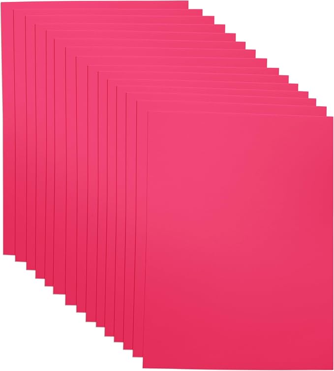 Hot Pink EVA Foam Sheets for Crafts, 9 x 12 Inch, 2mm Thickness, 15 Pack – by Ader+Products