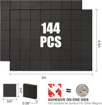 Magnetic Squares with Adhesive Backing, Self Sticky Pre-Cut Magnet Tape Strip - Image 2
