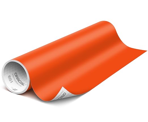 ORACAL 651 Matte Orange Vinyl Durable Roll Easy to Weed Permanent Adhesive by Orafol