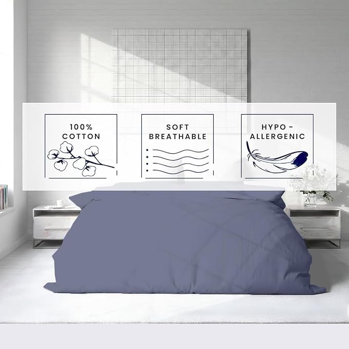 Kotton Culture 3 Pc 120"x120" Duvet Cover Set Super King Plus/Super Oversize - Image 6