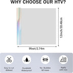 FUNKAKA Heat Transfer Vinyl Rainbow HTV Rolls - Image 2