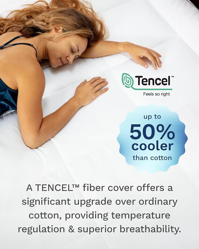 ViscoSoft 4 Inch Pillow Top Memory Foam Mattress Topper Twin XL - Image 4