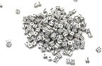 100Pcs 8mm White Dice, Adult Game Dice by KRISMYA