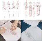 DYNWAVE 8 Pcs French Curve Template Ruler Set, Sewing Humanoid Patterns Design - Image 6