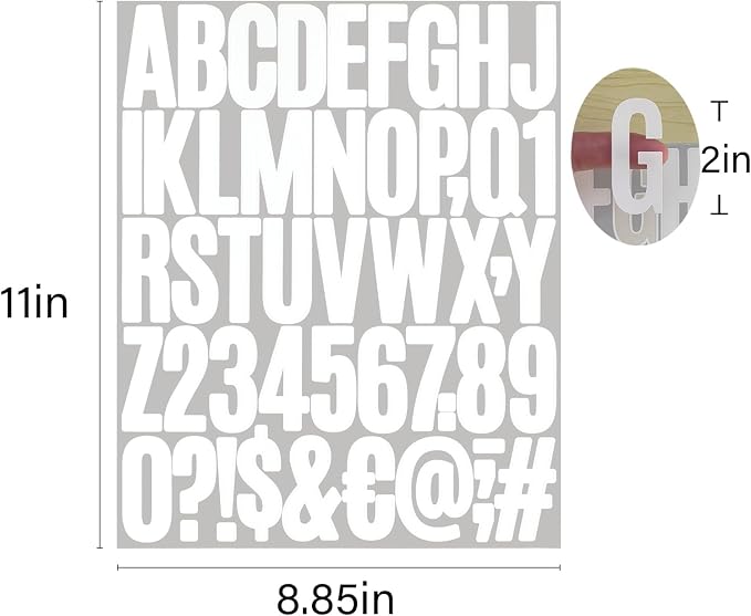 500 Pieces 10 Sheets Letter Stickers, Self Adhesive Vinyl Waterproof Mailbox - Image 3