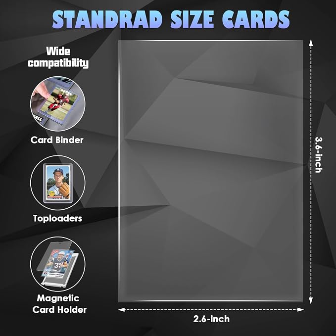 10000 PCS Card Sleeves for Trading Cards, Soft Penny Card Sleeves Clear Plastic - Image 2