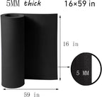 EVA Foam 5mm, Cosplay Foam Roll 16 x 59in Black, Suitable - Image 2