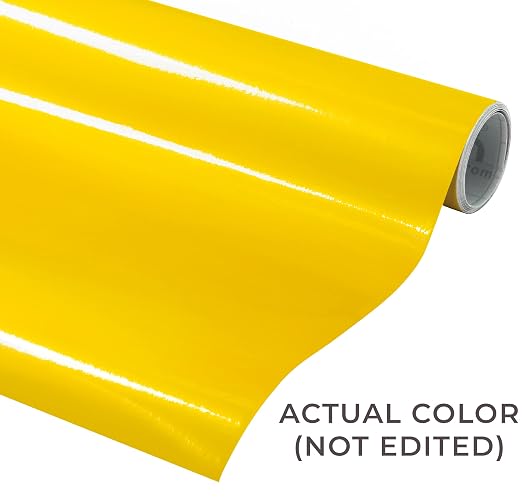 VViViD DECO65 Yellow Gloss Permanent Adhesive Craft Vinyl - Image 2