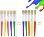 10Pcs Paint Brushes for Kids, Anezus Kids Paint Brushes Toddler Large Chubby - Image 3