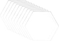 BENECREAT 20PCS 3.2x2.8 Inch Clear Acrylic Sheet Hexagon Cast Sheet by BENECREAT