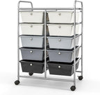 Giantex 10 Drawers Rolling Cart, Classroom Organizers, Storage Cart - Image 8